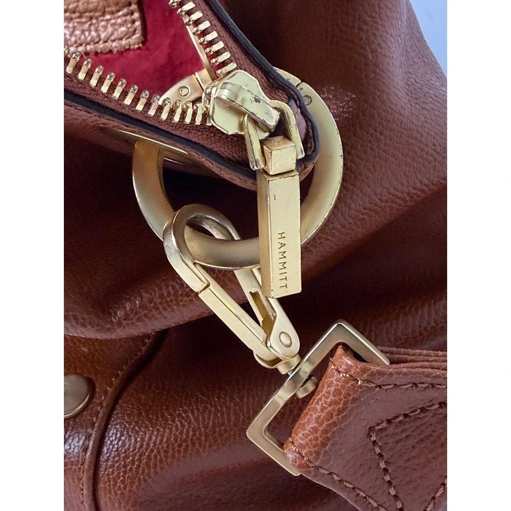 Hammitt Daniel medium, crossbody adjustable strap, Brown Pebble Leather - Picture 6 of 10